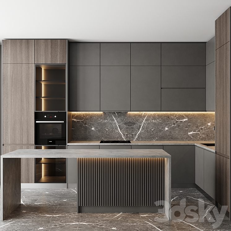 Kitchen set 4 3DS Max - thumbnail 1