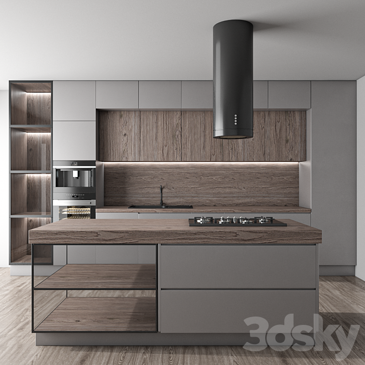 kitchen set 41 3DS Max Model - thumbnail 1