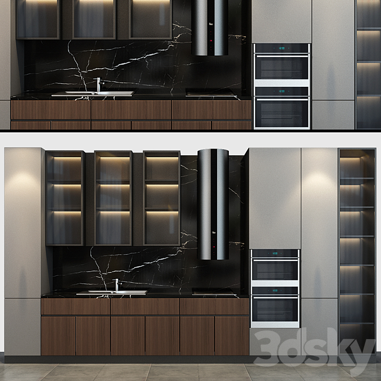 Kitchen set 58 3DS Max Model - thumbnail 1