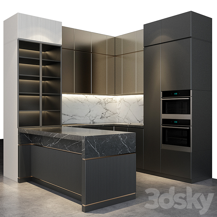 Kitchen set 59 3DS Max - thumbnail 1