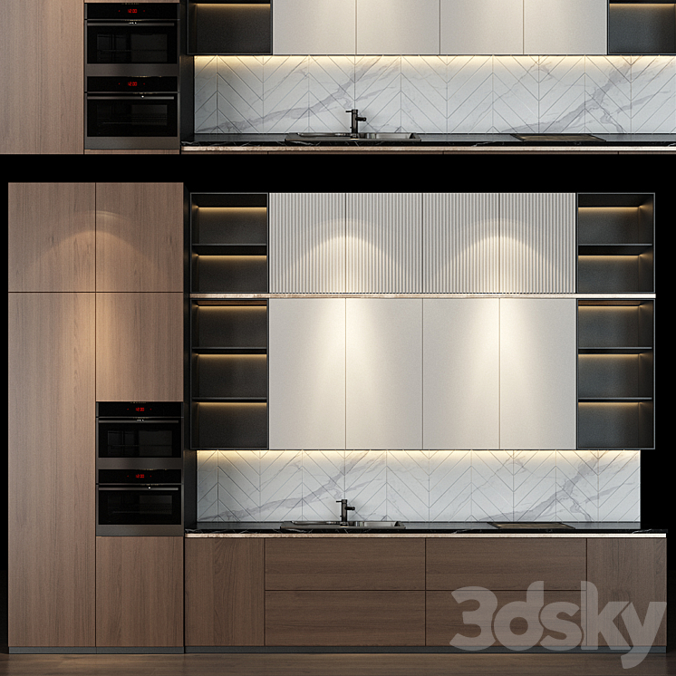 Kitchen set 60 3DS Max - thumbnail 1