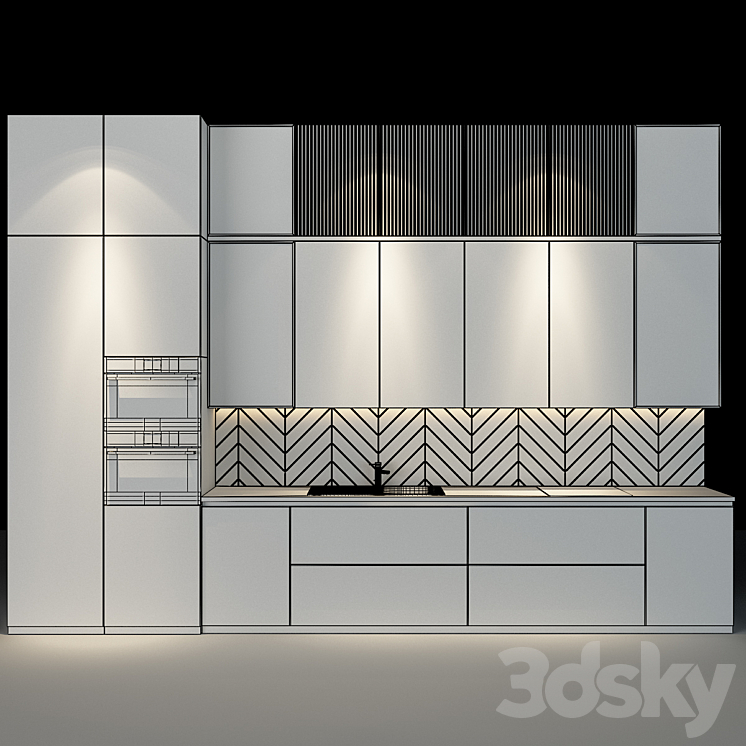 Kitchen set 60 3DS Max - thumbnail 2