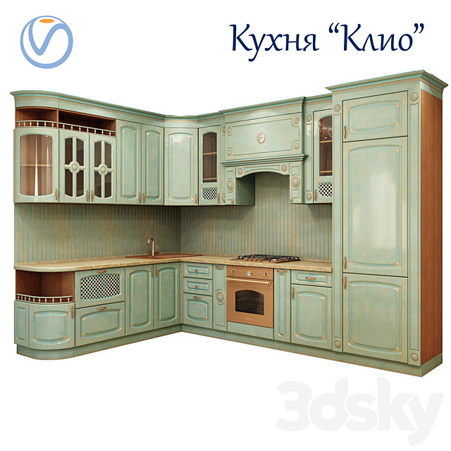 Kitchen set Klio 3DSMax File - thumbnail 1