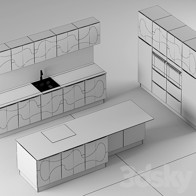 Kitchen set Maria Karma 3DSMax File - thumbnail 2