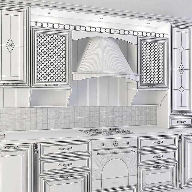 kitchen set Verona (ADM) 3DS Max Model - thumbnail 3