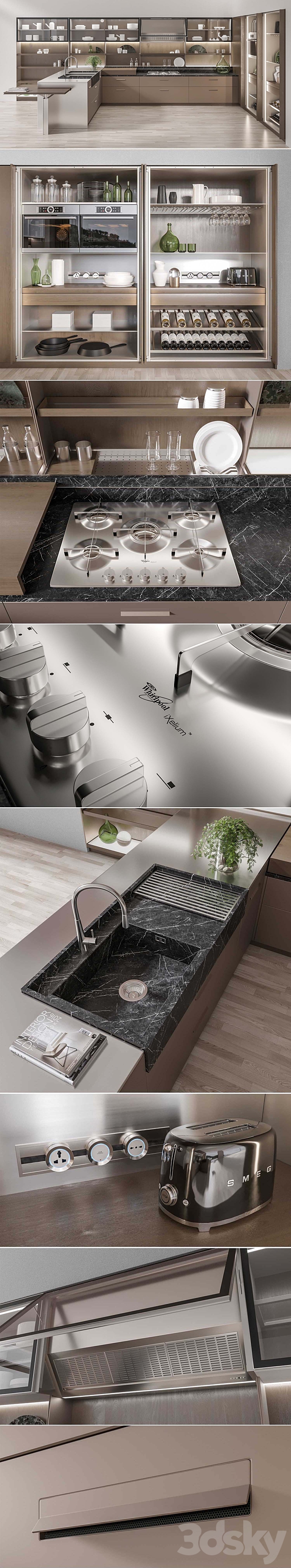 Kitchen SET01 3DS Max Model - thumbnail 2