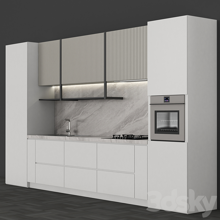 kitchen set02 3DS Max - thumbnail 2