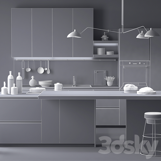 Kitchen snaidero 3DSMax File - thumbnail 3