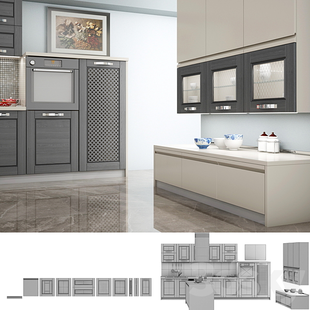 Kitchen “Tuscany Grigio” by Enlie 3DSMax File - thumbnail 3