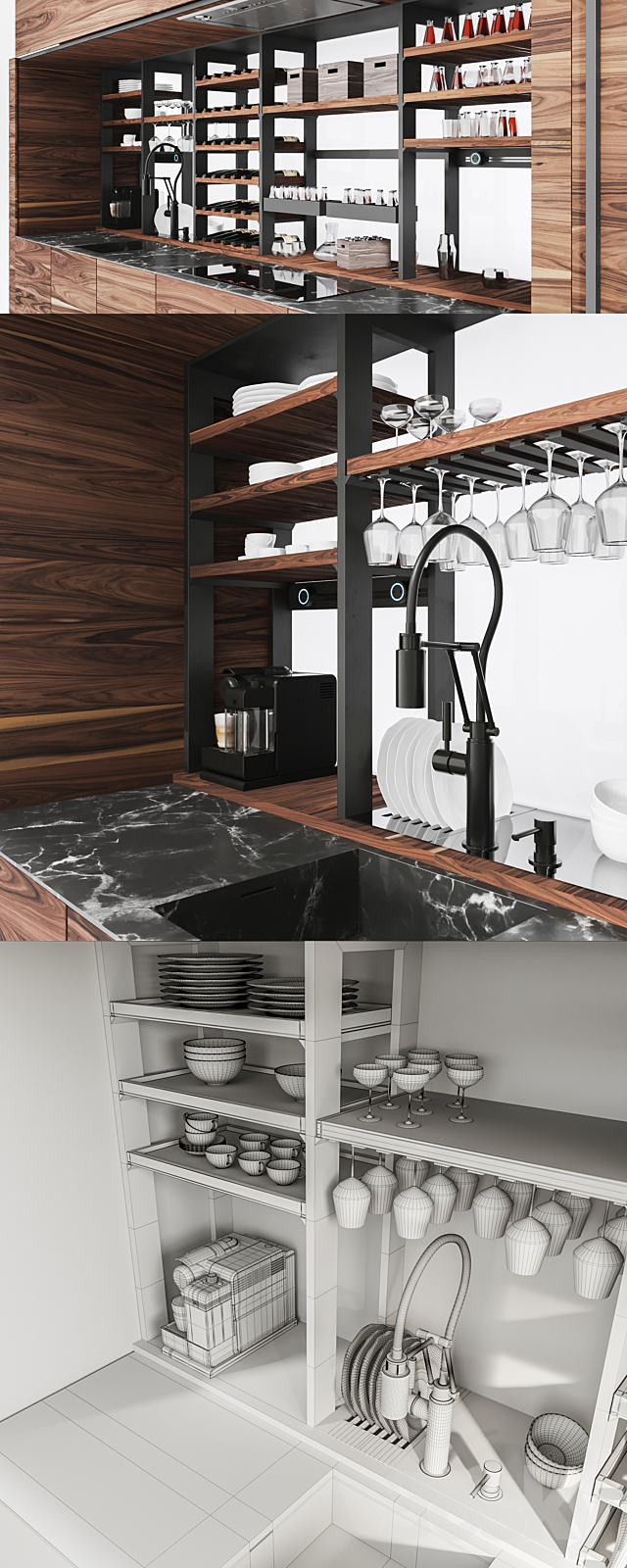 Kitchen VALCUCINE LOGICA CELATA 3DSMax File - thumbnail 2