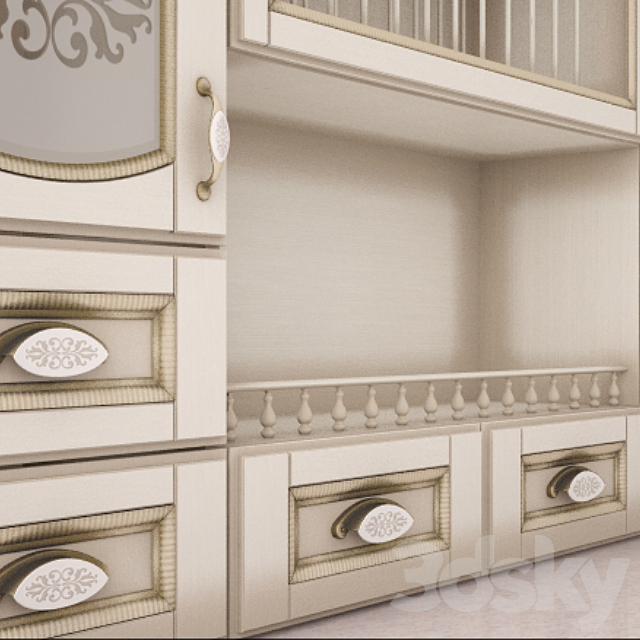 Kitchen “Vasilisa” rumebel.ru 3DS Max Model - thumbnail 3