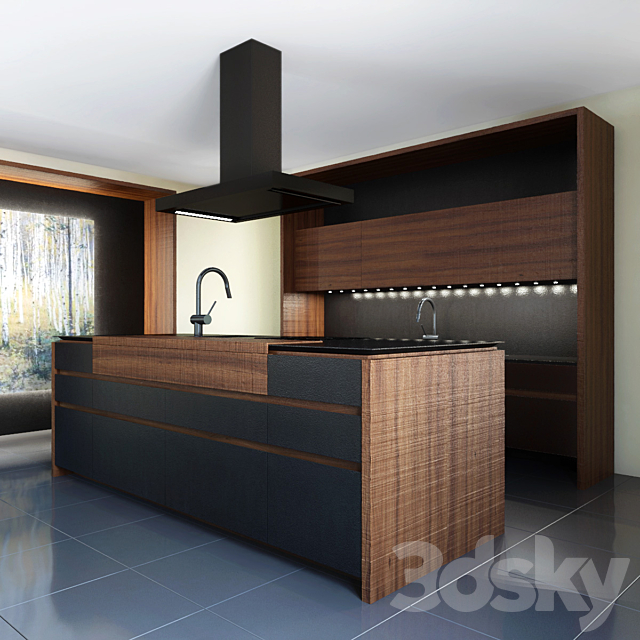 Kitchen Wind Cemento Eta Noir 3DSMax File - thumbnail 1