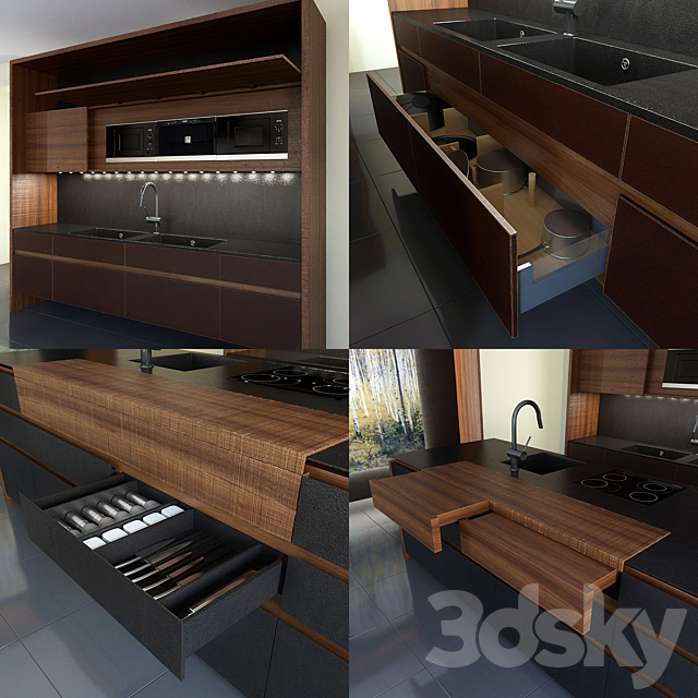 Kitchen Wind Cemento Eta Noir 3DSMax File - thumbnail 2