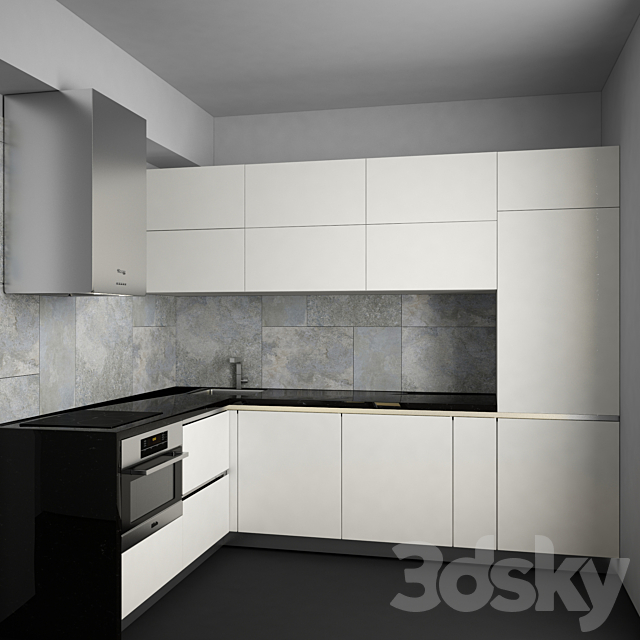 kitchen with appliances 3DSMax File - thumbnail 1