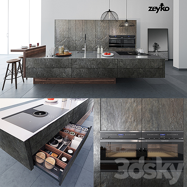 Kitchen Zeyko Forum Stone Oceangreen 3DSMax File - thumbnail 1