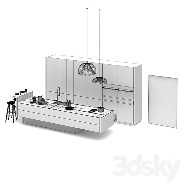 Kitchen Zeyko Forum Stone Oceangreen 3DSMax File - thumbnail 3