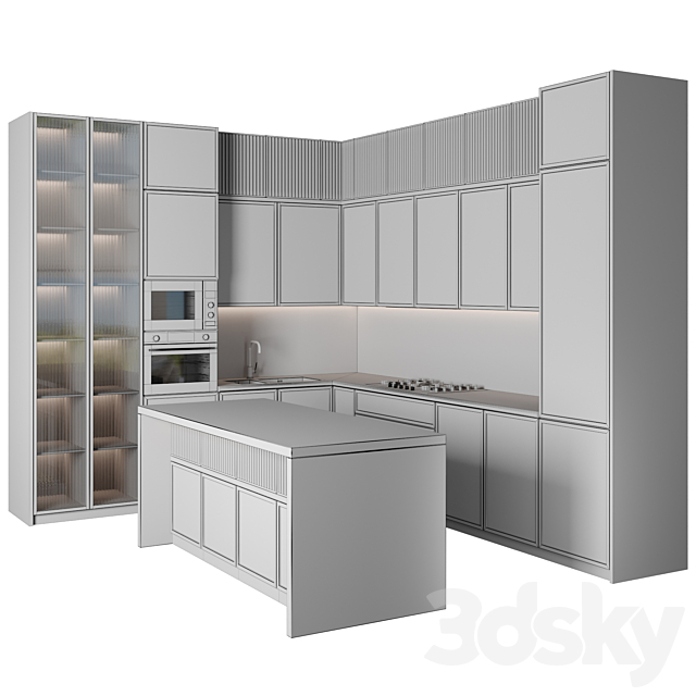 Kitchen124 3DS Max Model - thumbnail 6