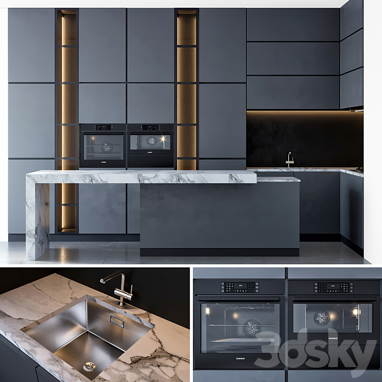 kitchen24 3DS Max Model - thumbnail 1