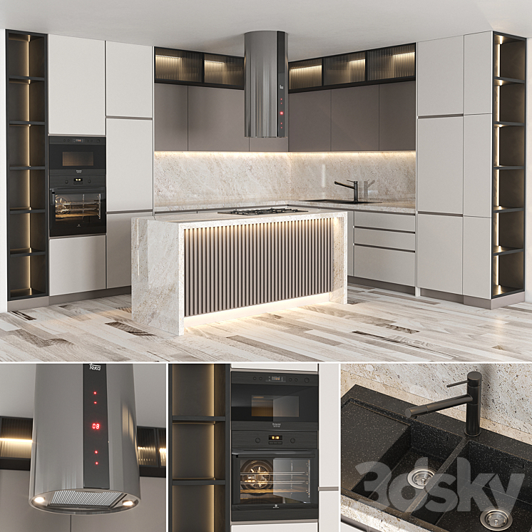 Kitchen_Modern03 3DS Max Model - thumbnail 1