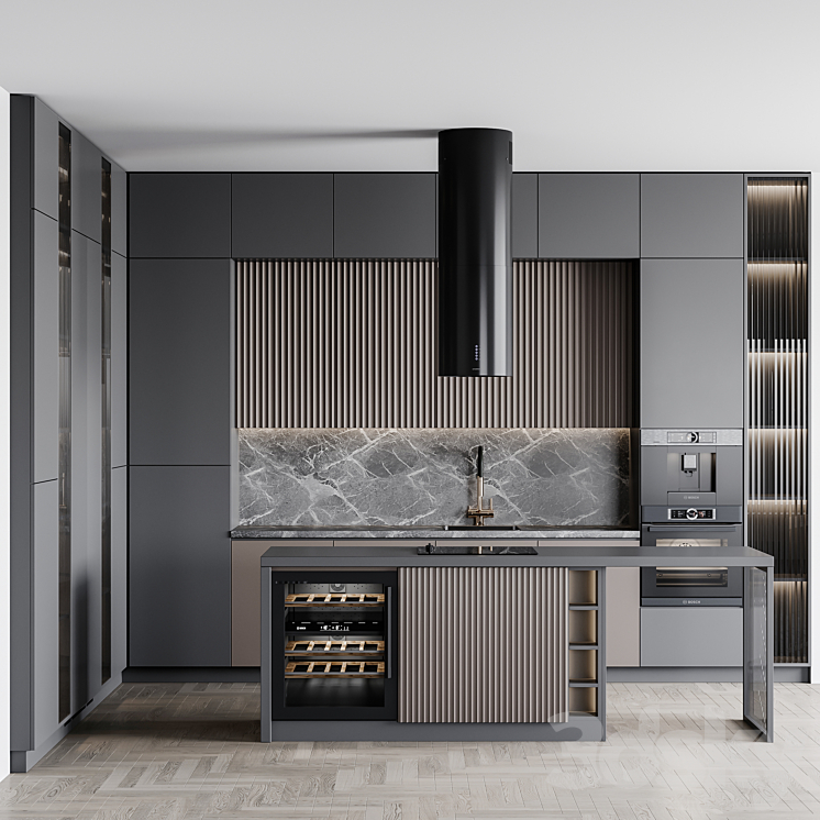 kitchen_modern160 3DS Max - thumbnail 1