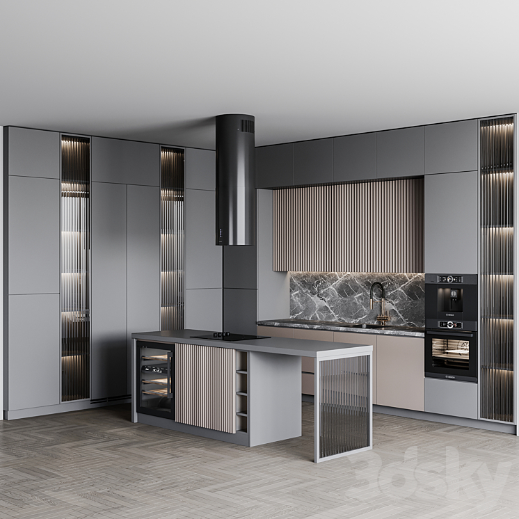 kitchen_modern160 3DS Max - thumbnail 2