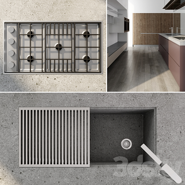 Kitchens Ernestomeda Icon. 3DS Max Model - thumbnail 2