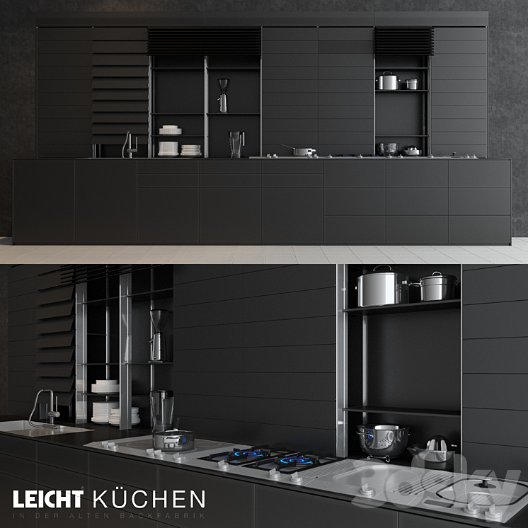 leicht kitchen 3DS Max - thumbnail 1