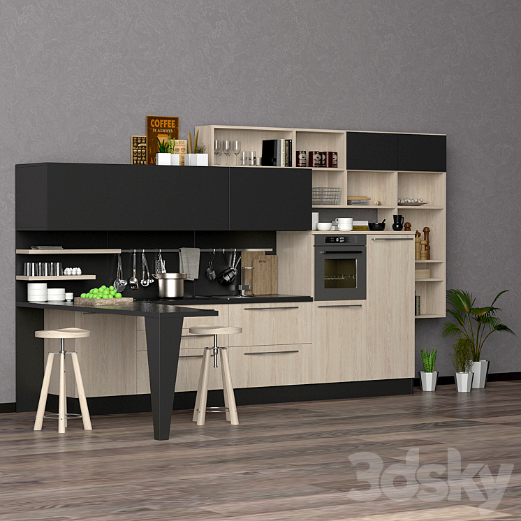 LUBE_CUCINE kitchen 3DS Max - thumbnail 2