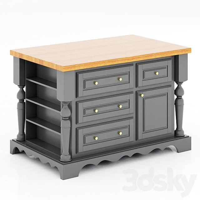 Lyn Design Kitchen Island 3DSMax File - thumbnail 1