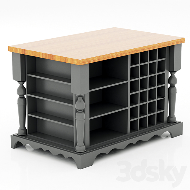 Lyn Design Kitchen Island 3DSMax File - thumbnail 2