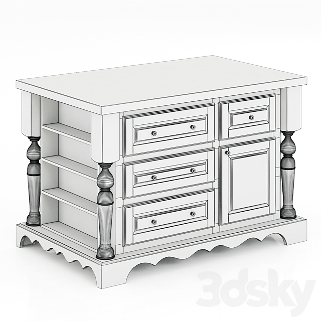 Lyn Design Kitchen Island 3DSMax File - thumbnail 3