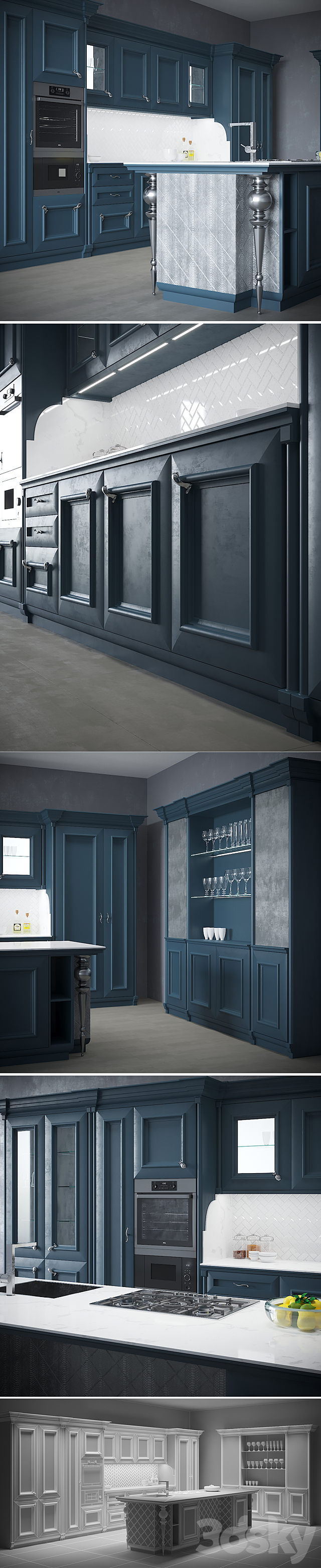 MARMOLA kitchen for BRUMMEL CUCINE 3DSMax File - thumbnail 2