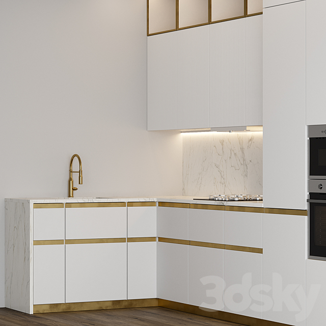 Modern Kitchen 14 3DS Max Model - thumbnail 3