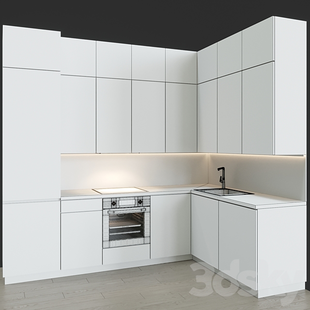 Modern Kitchen 30 3DS Max Model - thumbnail 4