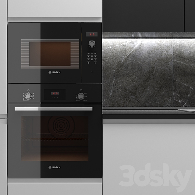 Modern kitchen 3DS Max Model - thumbnail 3