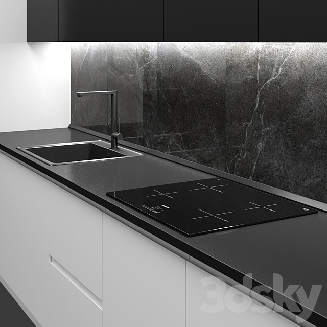 Modern kitchen 3DS Max Model - thumbnail 4