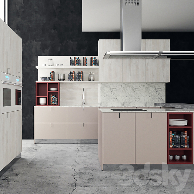 Modern kitchen 3DSMax File - thumbnail 2