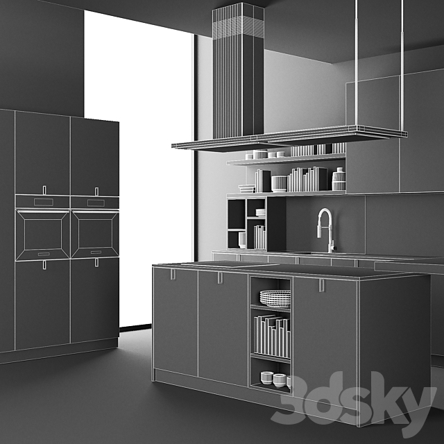 Modern kitchen 3DSMax File - thumbnail 3