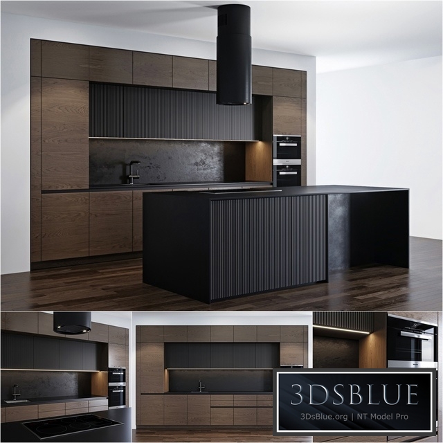 Modern kitchen 4 3DS Max - thumbnail 3