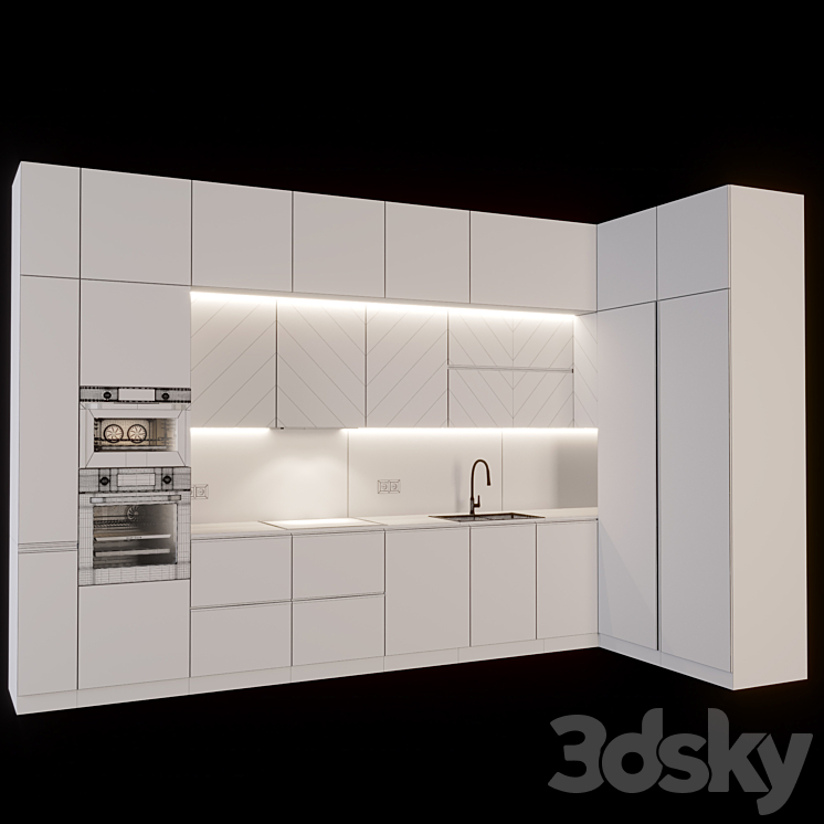 Modern Kitchen 46 3DS Max Model - thumbnail 2