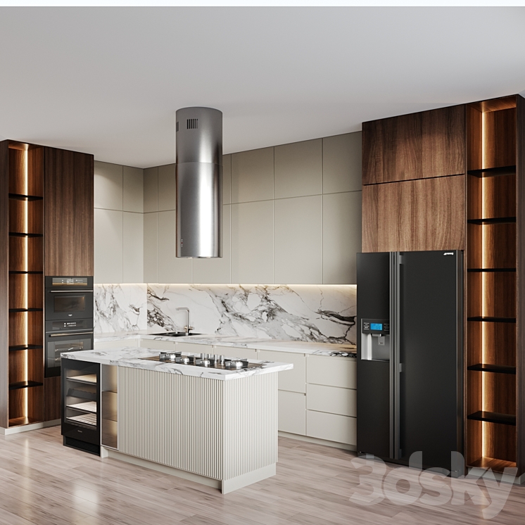 modern kitchen 46 3DS Max Model - thumbnail 2