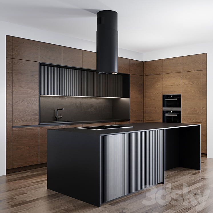 Modern kitchen 5 3DS Max - thumbnail 1