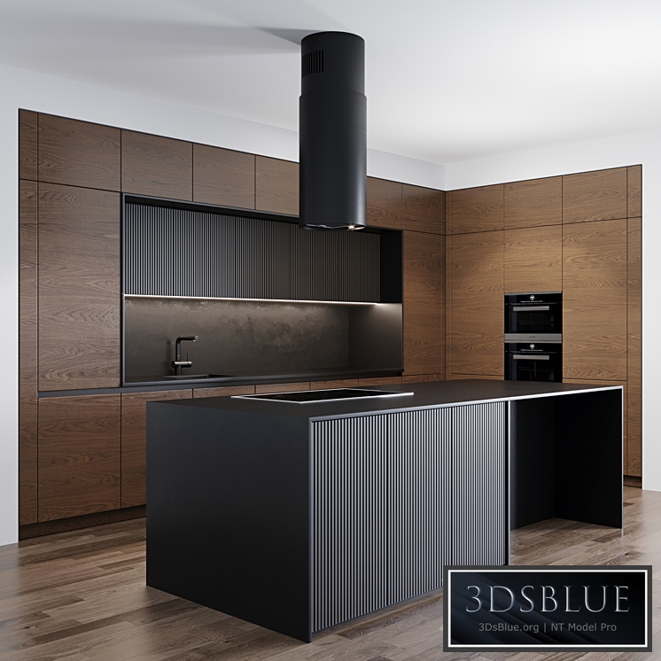 Modern kitchen 5 3DS Max - thumbnail 3