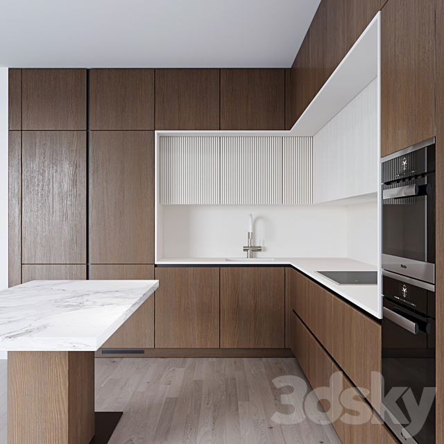 Modern kitchen 8 3DS Max Model - thumbnail 2