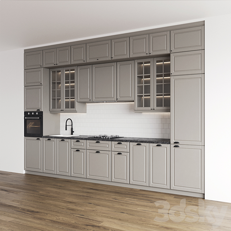 Modern kitchen IKEA BODBYN 3DS Max - thumbnail 2