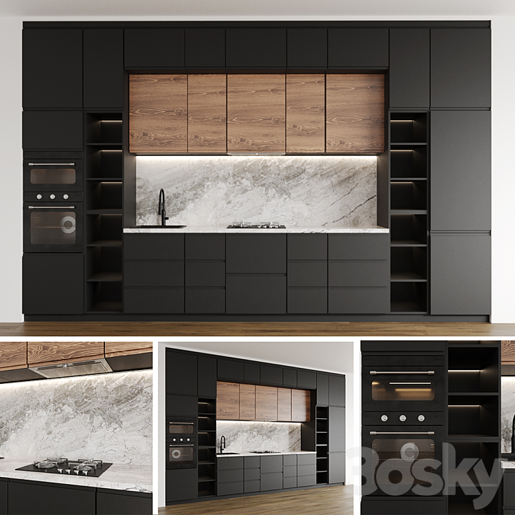 Modern kitchen Ikea Voxtorp 3DS Max - thumbnail 1