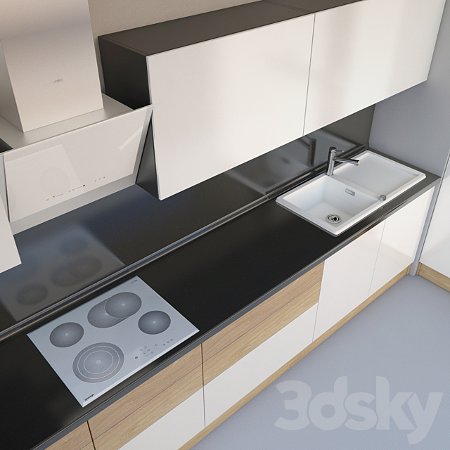 Modern kitchen with appliances 3DSMax File - thumbnail 2