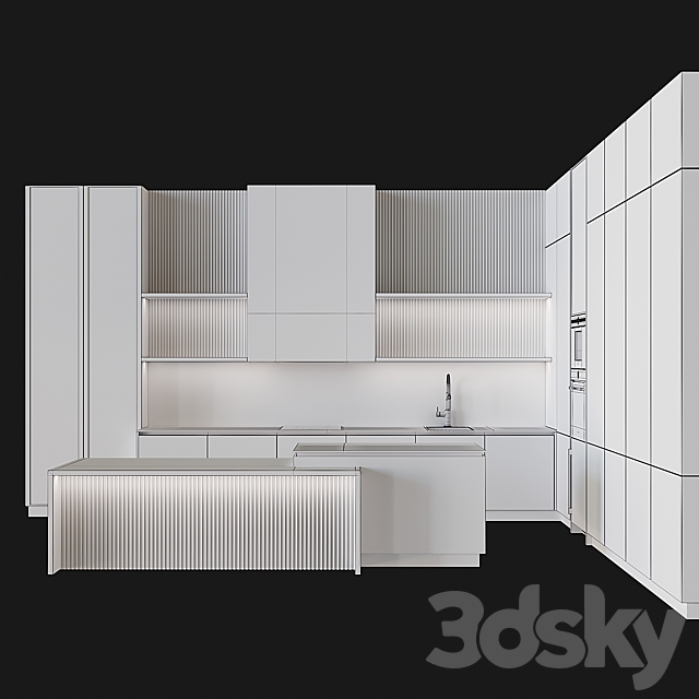 Modern style kitchen 53 3DS Max Model - thumbnail 6