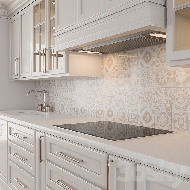 NeoClassic Kitchen Cream 3DS Max Model - thumbnail 2