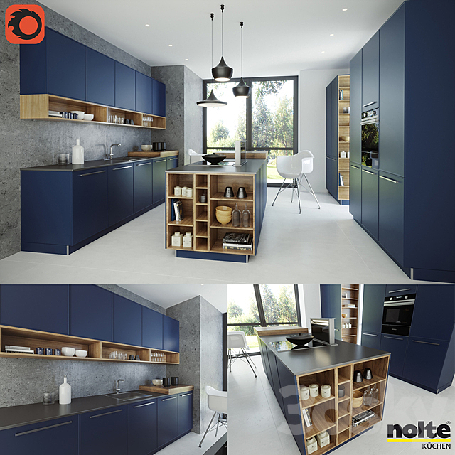 Nolte Carisma Lack Deep blue 3DSMax File - thumbnail 1